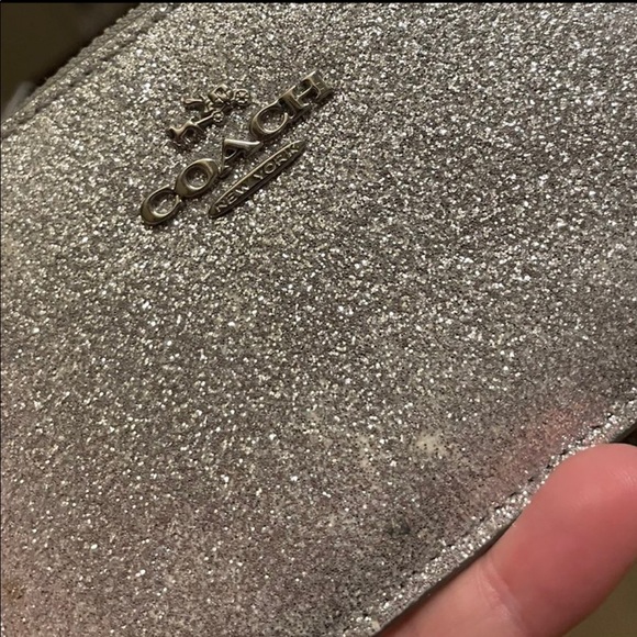 Coach Silver Glitter Card Holder Wallet - Picture 3 of 11